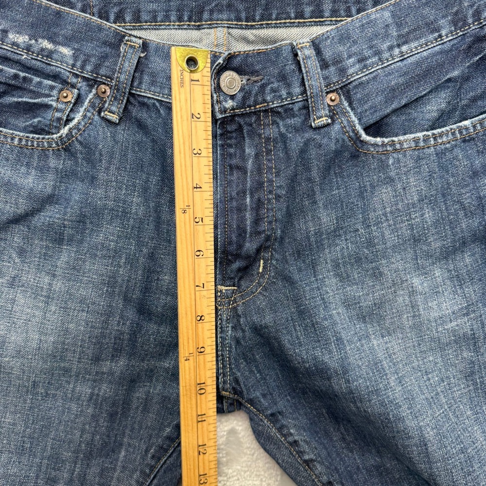 Denim & Supply Ralph Lauren Jeans Men 34x32 Blue Straight Fit Distressed Denim - Picture 6 of 13